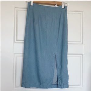 BCBG GENERATION CHAMBRAY PENCIL SKIRT 2